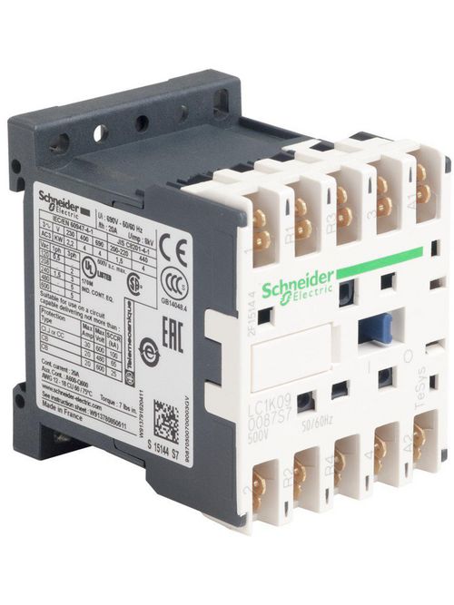Product image for Square D LC1K090087S7 600 VAC 9 Amp 4-Pole 2NO 2NC Screw Terminal Full Voltage Non-Reversing IEC Contactor