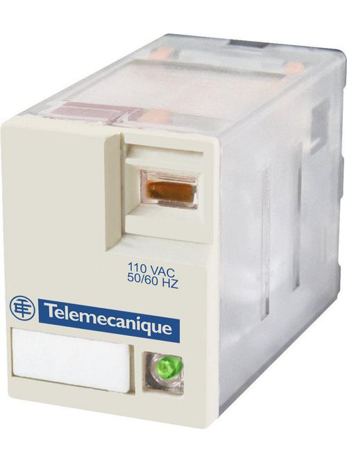 Product image for Square D RXM2AB3B7 24 VAC 12 Amp 2CO DPDT Din Rail/Panel Mount Miniature Plug-In Relay