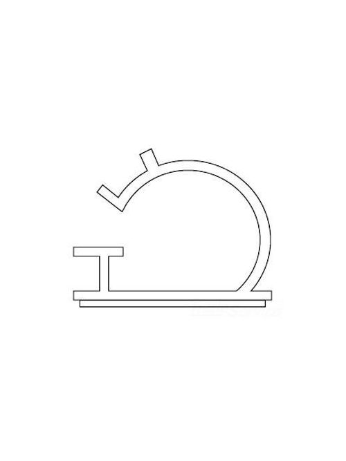 Product image for TB GC500RT CBL CLIP GRAY PVC 1X1IN