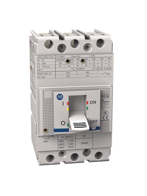 Allen Bradley 140G-G6E3-D16 160 Amp G-Frame Molded Case Circuit Breaker Allen Bradley 140G-G6E3-D16 160 Amp G-Frame Molded Case Circuit Breaker