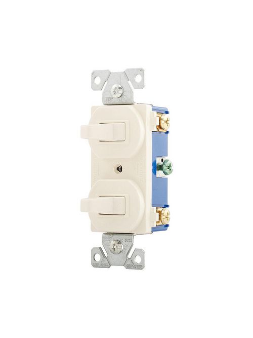 Product image for Eaton Wiring Devices 276LA 15 Amp 120/277 VAC 3-Way Light Almond Toggle Combination Switch