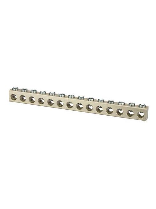 Product image for NSI PL3/0-14 6 to 3/0 AWG 14-Port Aluminum Alloy Uninsulated Multi-Cable Connector Block