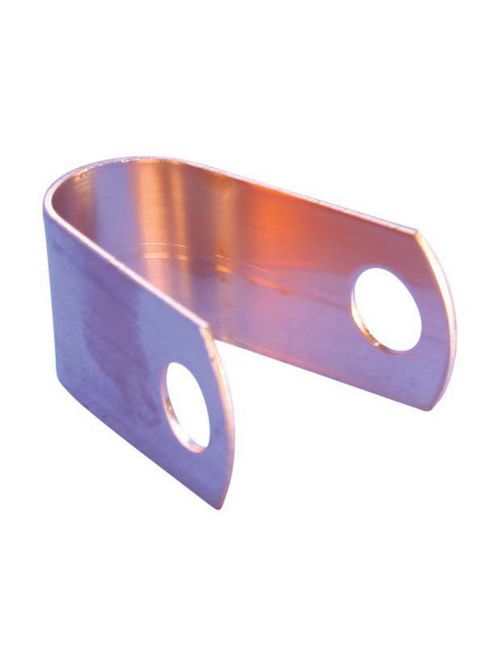 Product image for Erico LPA805 Single Hole Cable Strap, Aluminum, 0.5" OD