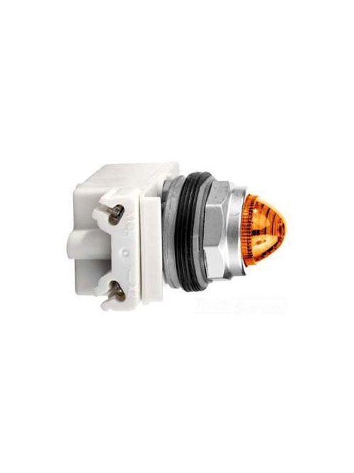 Product image for Square D 9001KP35A6 30 mm 24/28 VAC/VDC Amber Lens Metal Bezel Standard Round Pilot Light