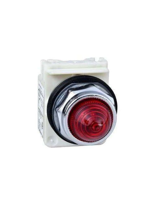 Product image for Square D 9001KP36R6 30 mm 48 VAC/VDC Red Lens Metal Bezel Standard Round Pilot Light