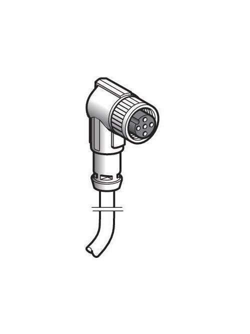 Product image for TES XZCP1340L2 Pre wired connectors XZ, elbowed female, M12, 3 pins, cable PUR 2 m