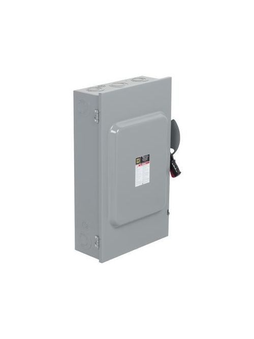 Product image for Square D CH224N 240 Volt 200 Amp 15 Hp 2-Pole 3-Wire NEMA 1 Fusible Heavy Duty Safety Switch