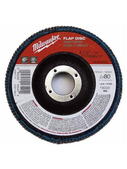 Product image for Milwaukee 48-80-8200 FLAP DISC 4-1/2 X 7