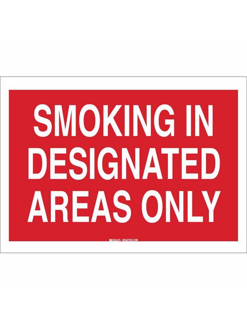 BRADY 88467 Sign,B302,10x7,Rd/Wt,SM BRADY 88467 Sign,B302,10x7,Rd/Wt,SM
