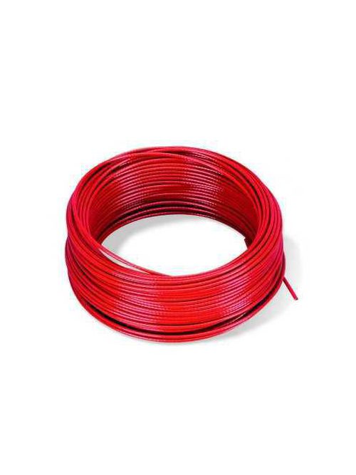 Product image for TES XY2CZ3015 TES Emergency stop rope pull switches XY2C, red galvanised cable, ? 3.2 mm, L 15.5 m, for XY2C