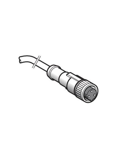 Product image for TES XZCP1865L10 Pre wired connectors XZ, straight female, 1/2"20 UNF, 3 pins, cable PUR 10 m