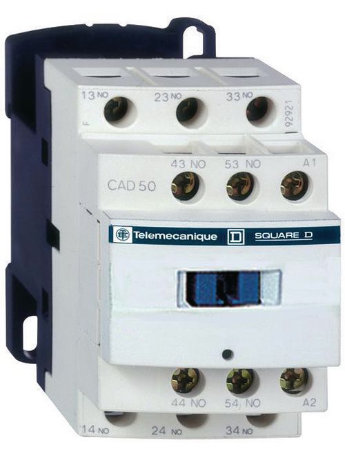 Product image for Square D CAD50M7 220 VAC 10 Amp 5-Pole 5NO IEC Control Relay