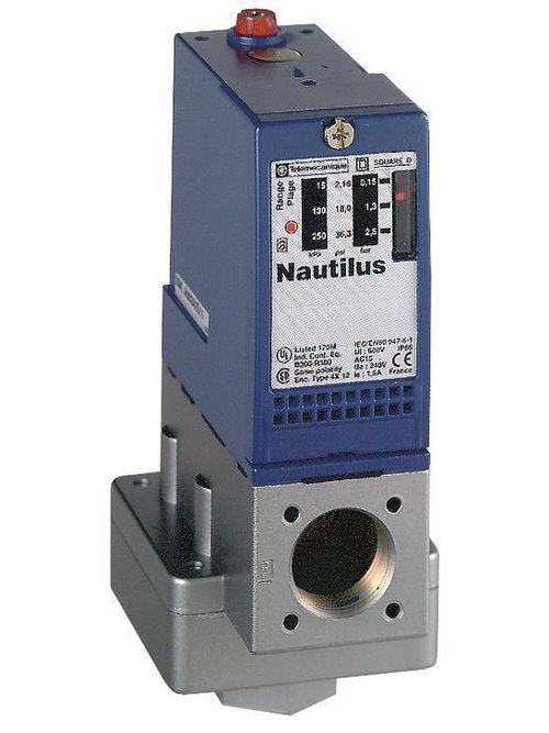 Product image for Square D XMLB500D2S13 300 VAC 5 Amp 1NO 1NC 333.5 to 762.7 PSI Adjustable Differential Pressure Switch