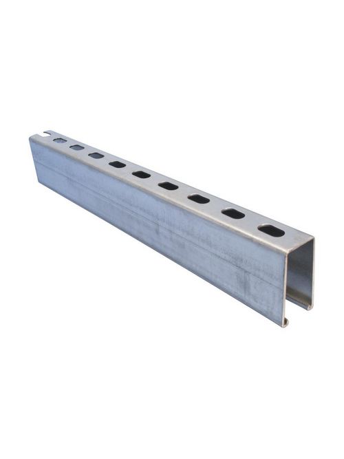 Product image for Caddy E12H1000PG Strut Channel Type E, Slotted, PG, 10' x 3.25" x 1.625" x 12 GA