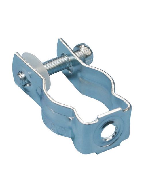 Product image for Erico CD1BBP Bolt Close Conduit/Pipe Clamp, Steel, 3/4" EMT, 3/4" Rigid/Pipe, 1/4" Hole