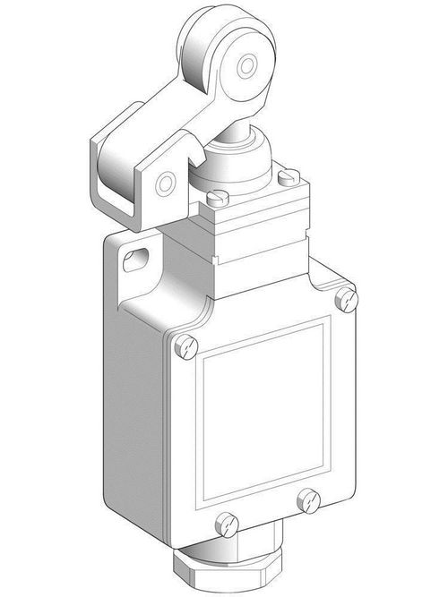 Product image for TES XCKL121 Limit switch, Limit switches XC Standard, XCKL, thermoplastic plastic roller lever plunger, 1NC+1 NO, snap, Cable gland