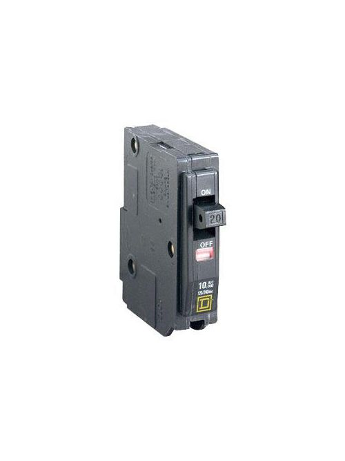 Square D QO120 120/240 Volt 20 Amp Plug-On Miniature Circuit Breaker Square D QO120 120/240 Volt 20 Amp Plug-On Miniature Circuit Breaker