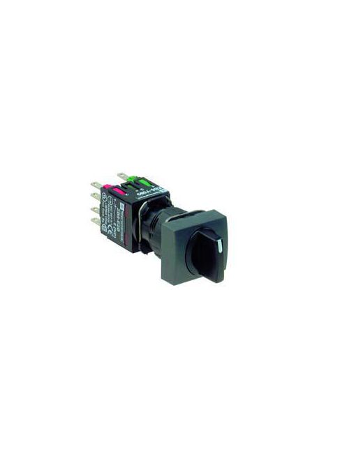 Product image for Square D XB6DD235B 16 mm 1.5 Amp 240 VAC 1NO 1NC 3-Position Maintained Knob Non-Illuminated Selector Switch