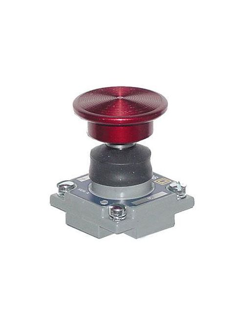 Square D 2358C22G2 2-1/4 Inch Black Palm Operated Turret Mushroom Head Limit Switch Push Button
