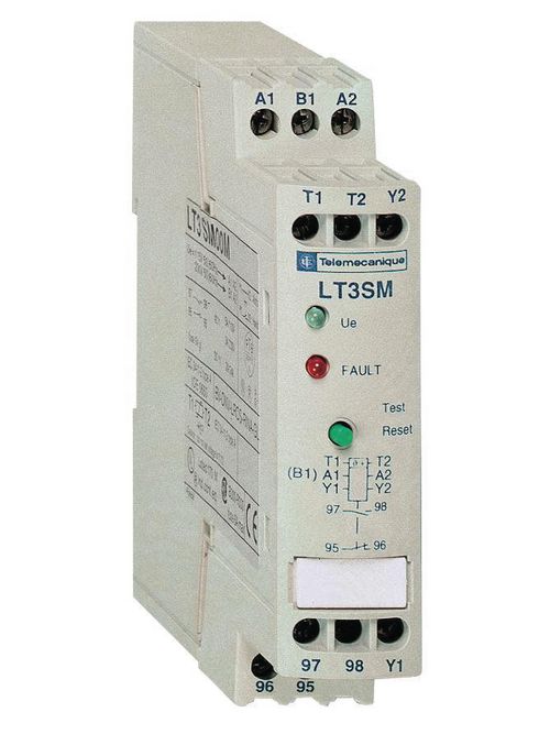 Product image for Square D LT3SM00MW 230 VAC 5 Amp 2NO 2NC Rail Mounting Automatic Reset Overload Relay