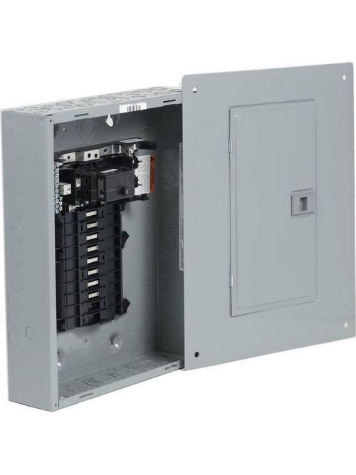 Product image for Square D QO116M100C 120/240 VAC 100 Amp 1-Phase 3-Wire 16-Circuit NEMA 1 Convertible Main Breaker Load Center