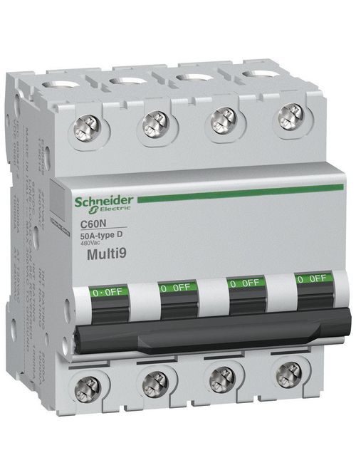 Product image for Square D MG24490 4-Pole 50 Amp 480 Star/277 Volt Thermal Magnetic Supplementary Protector