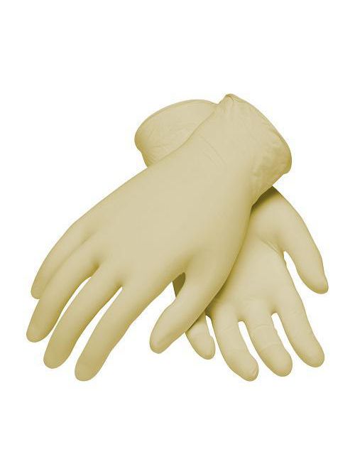 Product image for PIP 62-323PF/L Large Natural Latex Textured Grip Powder Free Disposable Gloves
