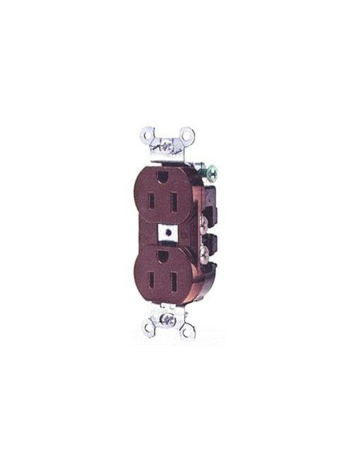 Product image for Hubbell Wiring Devices CR5352GY 20 Amp 125 Volt 2-Pole 3-Wire NEMA 5-20R Gray Straight Blade Duplex Receptacle