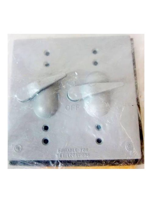 Product image for Thomas & Betts SW1-2C Zinc Lever Switch Cover