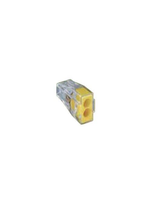 Product image for WAGO 773-102/VE00-2500 12 to 16 AWG Stranded Yellow Copper 2-Conductor Push-In Wire Connector