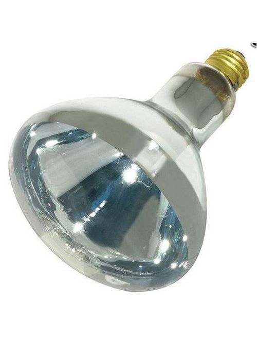 Product image for Satco S4750/TF 125 Watt R40 Incandescent; Clear Heat; 6000 Average rated hours; Medium base; 120 Volt; Shatterproof coated