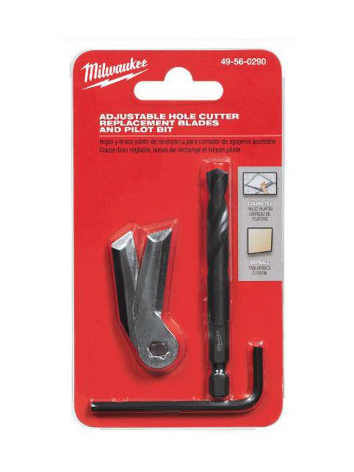 Milwaukee 49-56-0290 Adjustable Hole Cutter Replacement Blades & Pilot Bit Milwaukee 49-56-0290 Adjustable Hole Cutter Replacement Blades & Pilot Bit