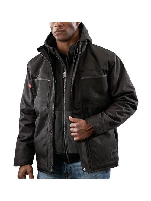 Product image for MILW 2171-3X M12 HEATED 3IN1 RIPSTOP JACKET KIT BLACK 3XL