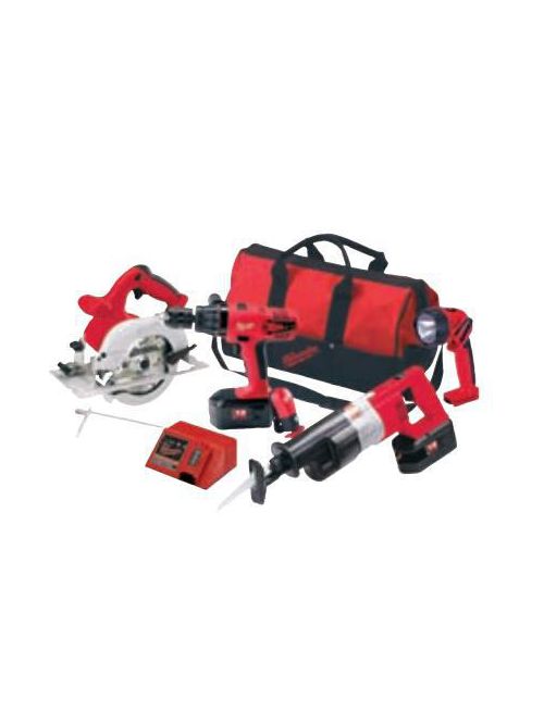 Product image for Milwaukee 0925-24 4-Pack 18 Volt Combo with Contractor Bag