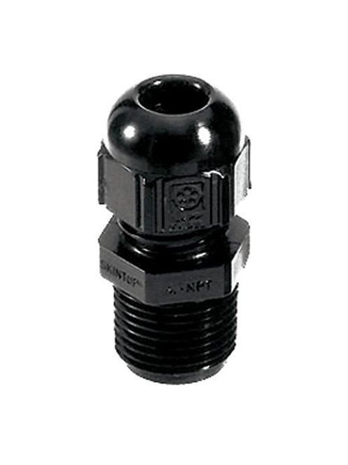 Product image for Lapp Group USA S2134 3/4 Inch 0.512 to 0.709 Inch Black Polyamide Threaded Liquidtight Strain Relief Cable Gland