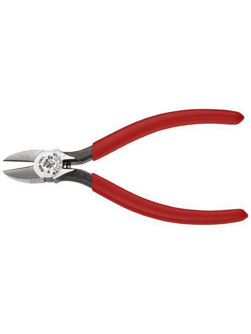 Product image for Klein D202-5 Plastic Red Handle Tapered Nose Standard Diagonal Cutting Pliers, 5"