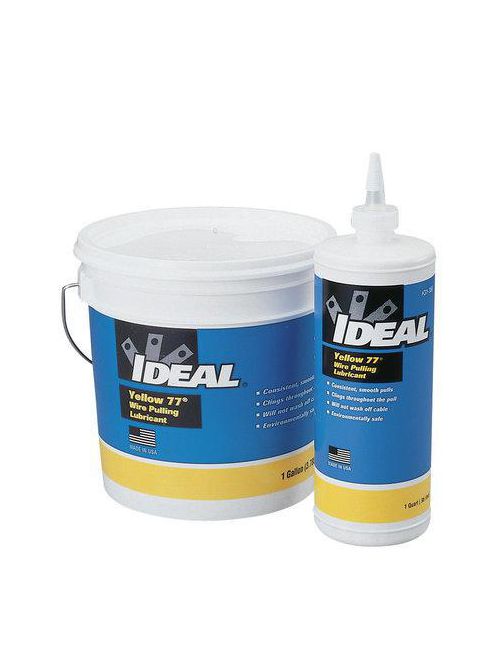 Product image for Ideal 31-350 Yellow 77 Wire Pulling Lubricant, 1-Quart Tub