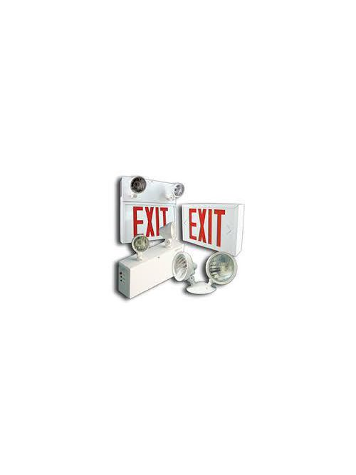 Product image for Hubbell Lighting NV3RENW 120/277 VAC Red Dual Light LED Emergency Exit Sign
