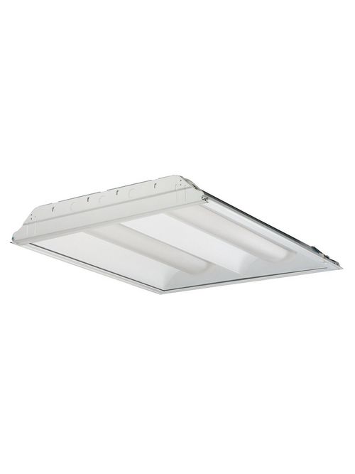 Product image for Lithonia Lighting Lighting 2RT8S-2-17-MVOLT-GEB10IS-LP850 Lithonia 2 x 2 2-Light T8 Volumetric Fixture with 850 K Lamp