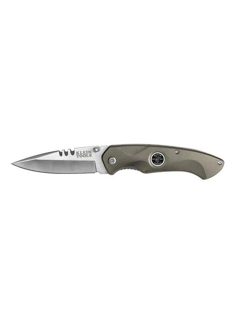 Klein 44201 8 x 3-3/4 Inch 440A Stainless Steel Satin Drop Point Blade Lightweight Pocket Knife Klein 44201 8 x 3-3/4 Inch 440A Stainless Steel Satin Drop Point Blade Lightweight Pocket Knife