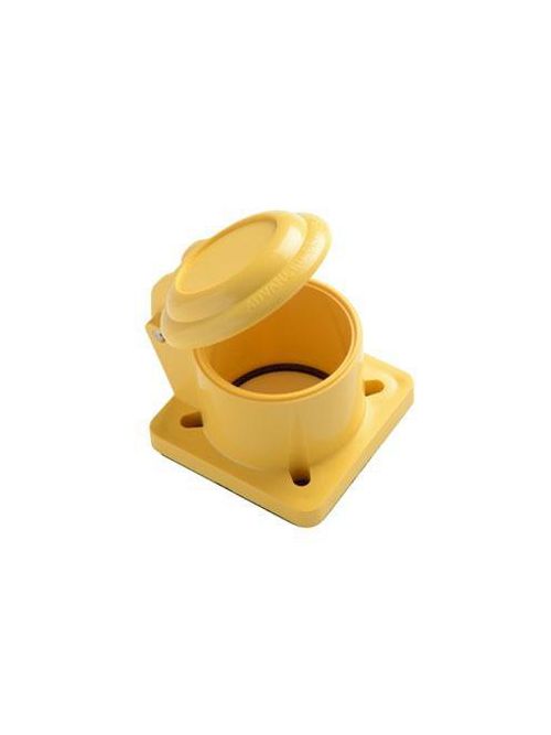 Product image for Pass & Seymour PS40CLL3RY Yellow Series 16 Panel-Mount NEMA 3R Flip-Lid Cover