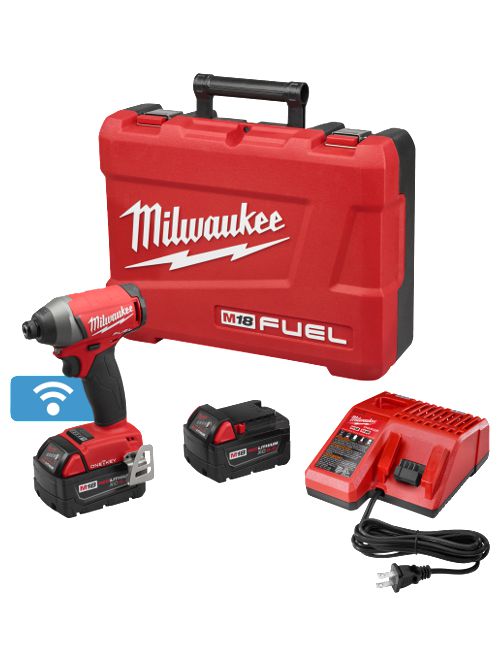 Product image for Milwaukee 2757-22 M18 FUEL™ 1/4" Hex Impact Driver with ONE-KEY™ Kit