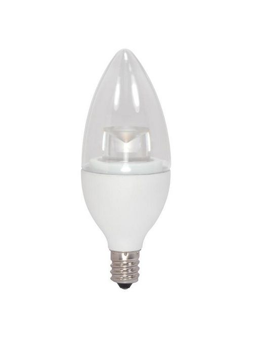 SATCO S8951 4.5 W 120 Volt 80 CRI 2700 K 300 Lumen Clear E12 Candelabra Base B11 Decorative LED Lamp SATCO S8951 4.5 W 120 Volt 80 CRI 2700 K 300 Lumen Clear E12 Candelabra Base B11 Decorative LED Lamp