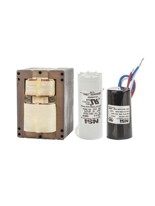 Product image for NSI BKS100Q 100 W Quad High Pressure Sodium Ballast Kit with Hardware/Cap/Ignitor/Bracket
