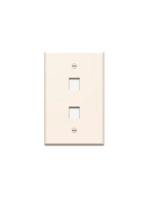 Product image for Legrand KTPDL2-LA 2-Port Keystone Face Plate