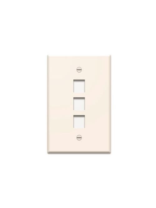 Product image for Legrand Pass & Seymour KTPDL3-LA 3-Port Keystone Face Plate