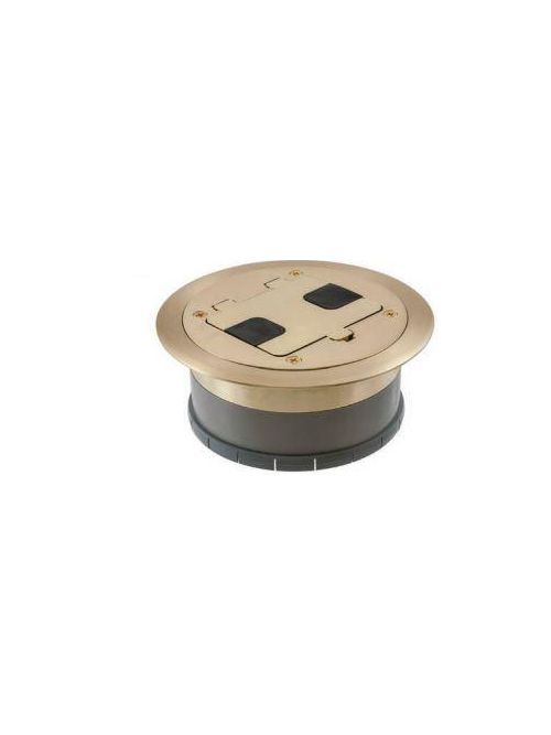 Hubbell Wiring Devices RF406BP NEMA 5-15R Brushed Brass Plated Thermoplastic Flange and Hinged Door Cover Assembly Hubbell Wiring Devices RF406BP NEMA 5-15R Brushed Brass Plated Thermoplastic Flange and Hinged Door Cover Assembly