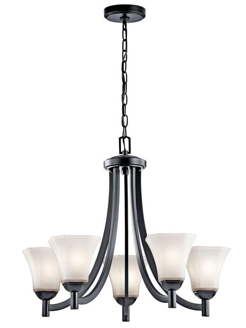 Product image for Kichler 43631BK Chandelier 5Lt