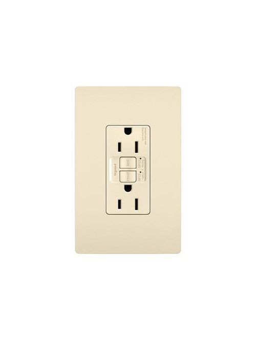 Product image for Pass & Seymour AFGF152TRLA 15A 125V AFCI/GFCI Self-Test Tamper-Resistant Receptacle - Light Almond