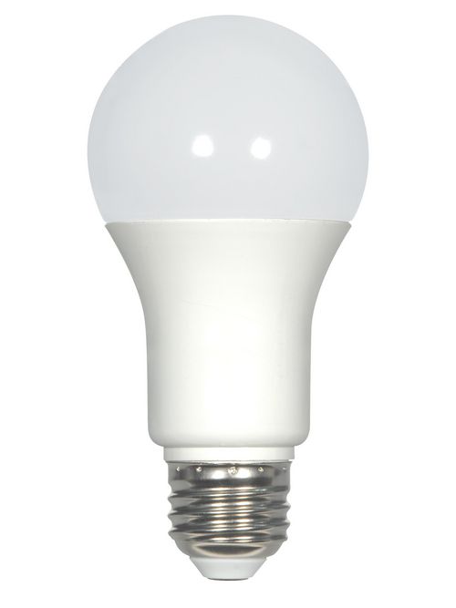 Product image for Satco S9242 - 12 watt; A19 LED; 3000K; Medium base; 300' beam spread; 120 volts